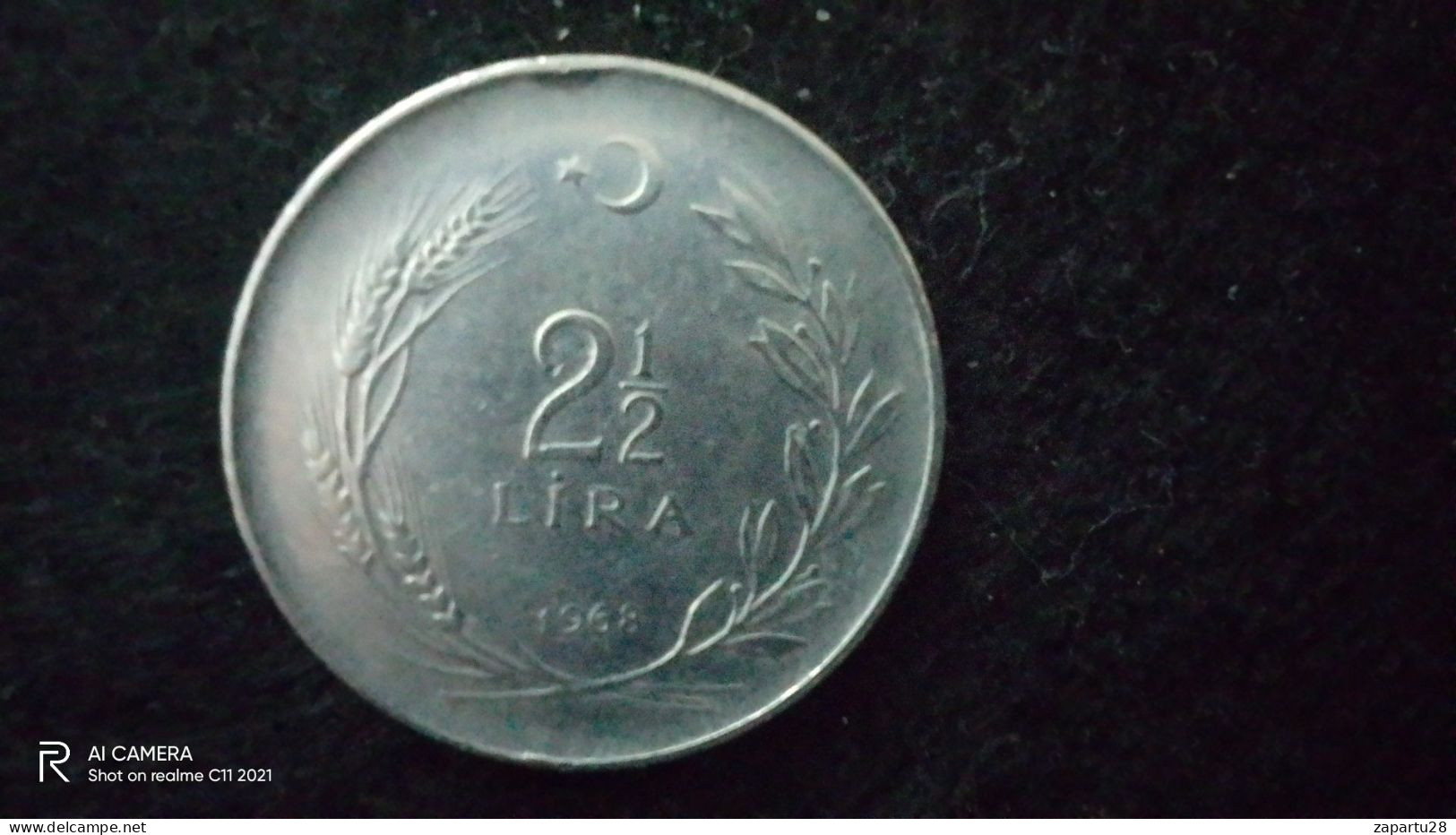 TÜRKİYE - 1968--   2.1/2   LİRA     - XF-   YÜKSEK KATALOG DEĞERİ - Turkije