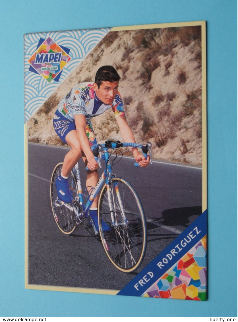 FRED RODRIGUEZ > MAPEI Quick Step CYCLING Team ( Zie / Voir SCANS ) Format CP ( Edit.: Sponsor 1999 ) ! - Ciclismo