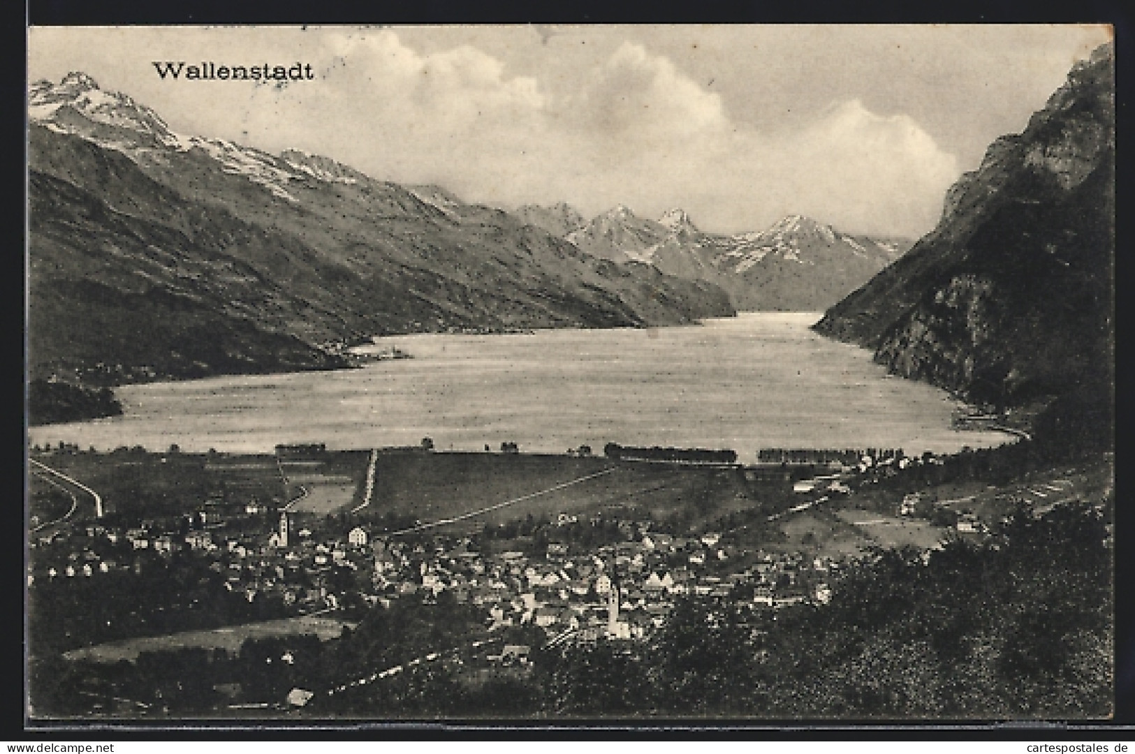 AK Walenstadt, Gesamtansicht Gegen Bergsee  - Walenstadt