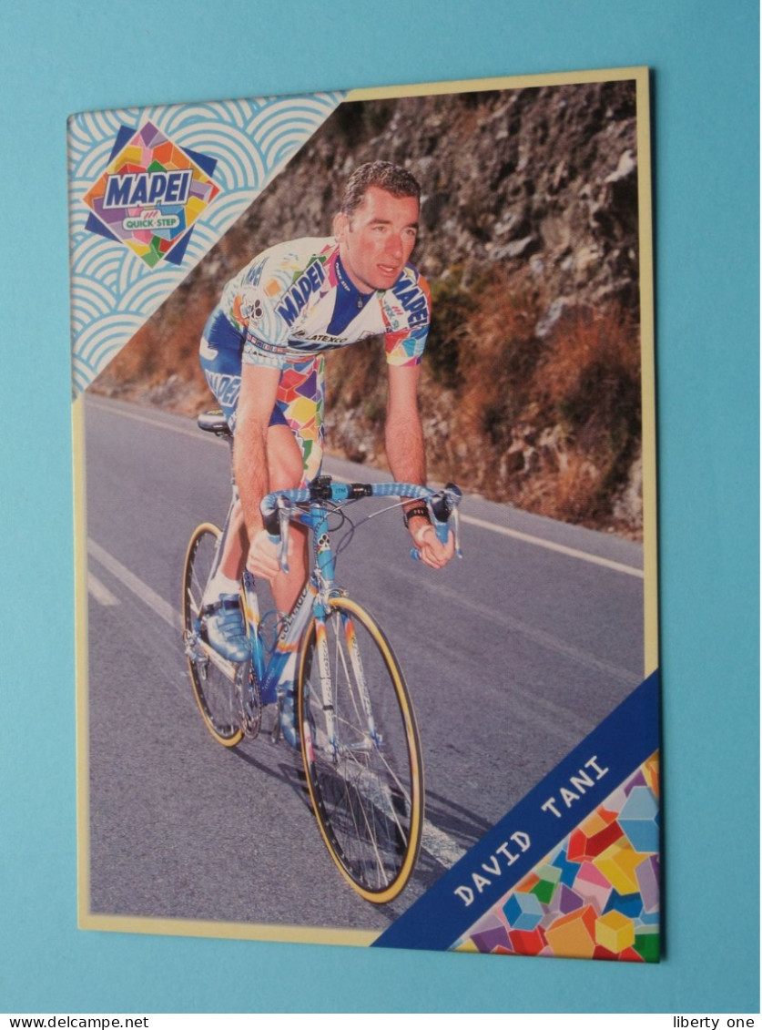 DAVID TANI > MAPEI Quick Step CYCLING Team ( Zie / Voir SCANS ) Format CP ( Edit.: Sponsor 1999 ) ! - Cycling