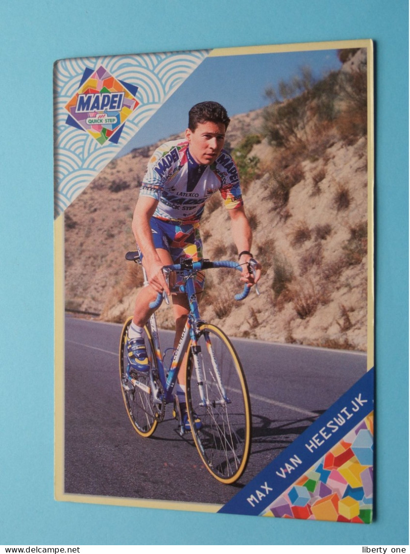 MAX VAN HEESWIJK > MAPEI Quick Step CYCLING Team ( Zie / Voir SCANS ) Format CP ( Edit.: Sponsor 1999 ) ! - Wielrennen