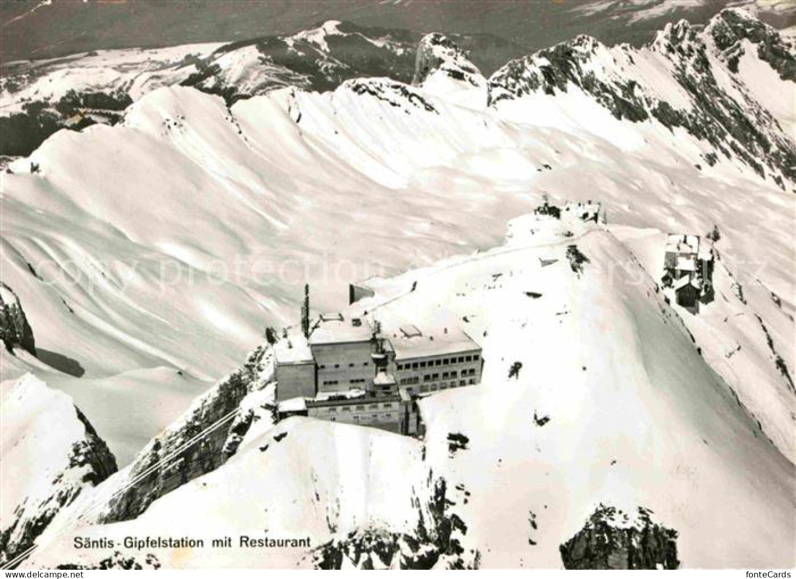 12700841 Saentis AR Fliegeraufnahme Gipfelstation Mit Restaurant Saentis AR - Sonstige & Ohne Zuordnung