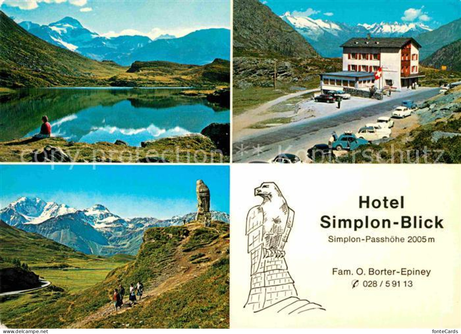 12697701 Simplonpass Hotel Simplon Blick Bergsee Alpenpanorama Steinerner Adler  - Other & Unclassified