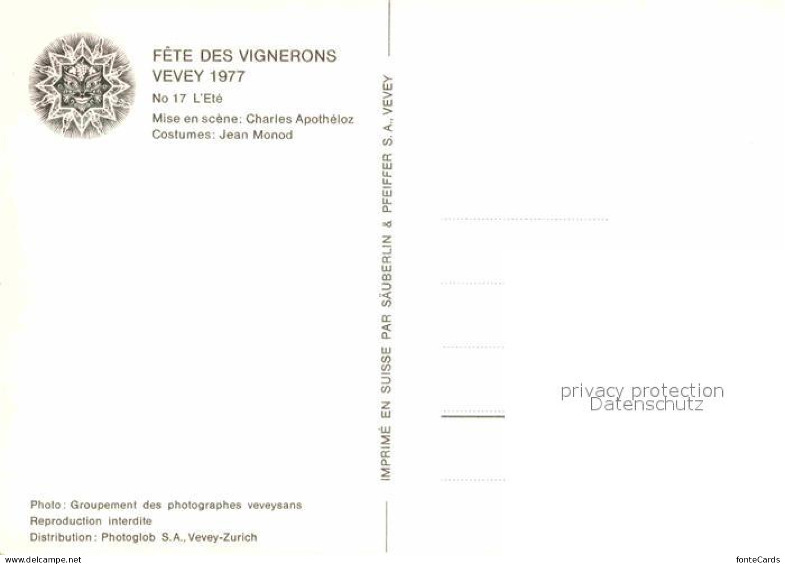 12691280 Vevey VD Fete Des Vignerons No 17 L'Ete Vevey - Other & Unclassified
