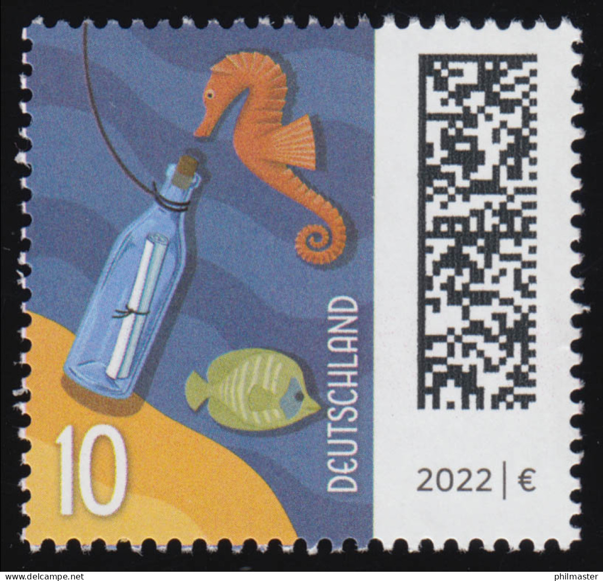 3723AI Welt Der Briefe: Flaschenpost 10 Cent, 15°/75° ** Postfrisch - Unused Stamps