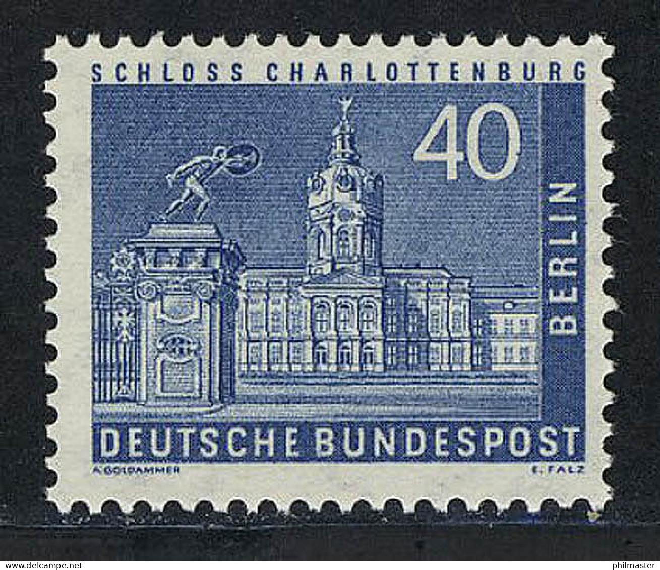 149 Berliner Stadtbilder Schloß Charlottenburg 40 Pf ** - Nuevos