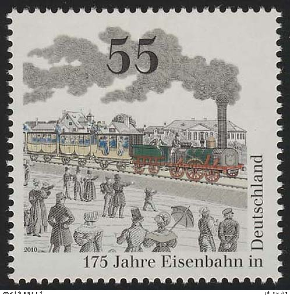 2833 Eisenbahn In Deutschland ** - Unused Stamps