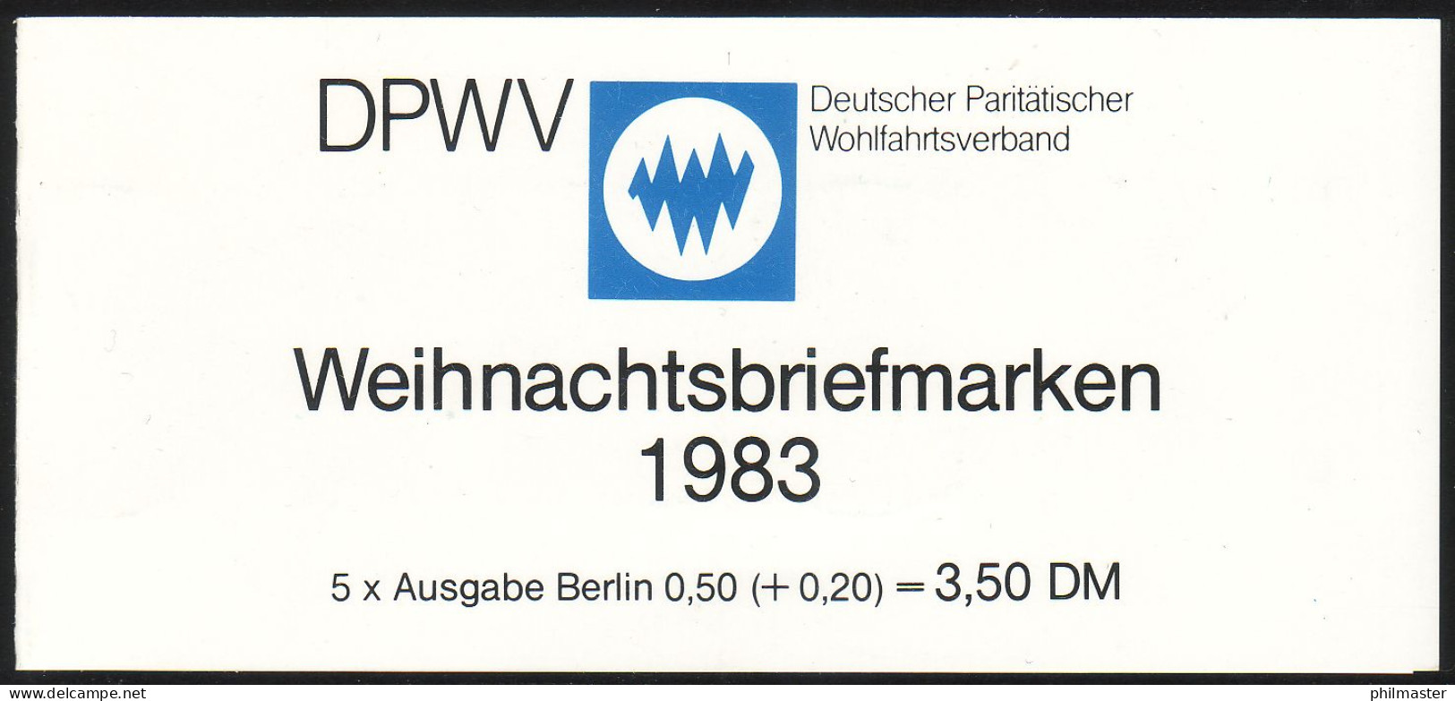 DPWV/Weihnachten 1983 Afrikanische Krippe 50 Pf, 5x707, ESSt Berlin - Markenheftchen