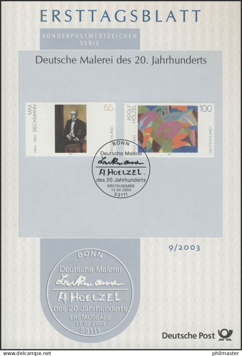 ETB 09/2003 Deutsche Malerei Max Beckmann / Adolf Hölzel - 2001-2010