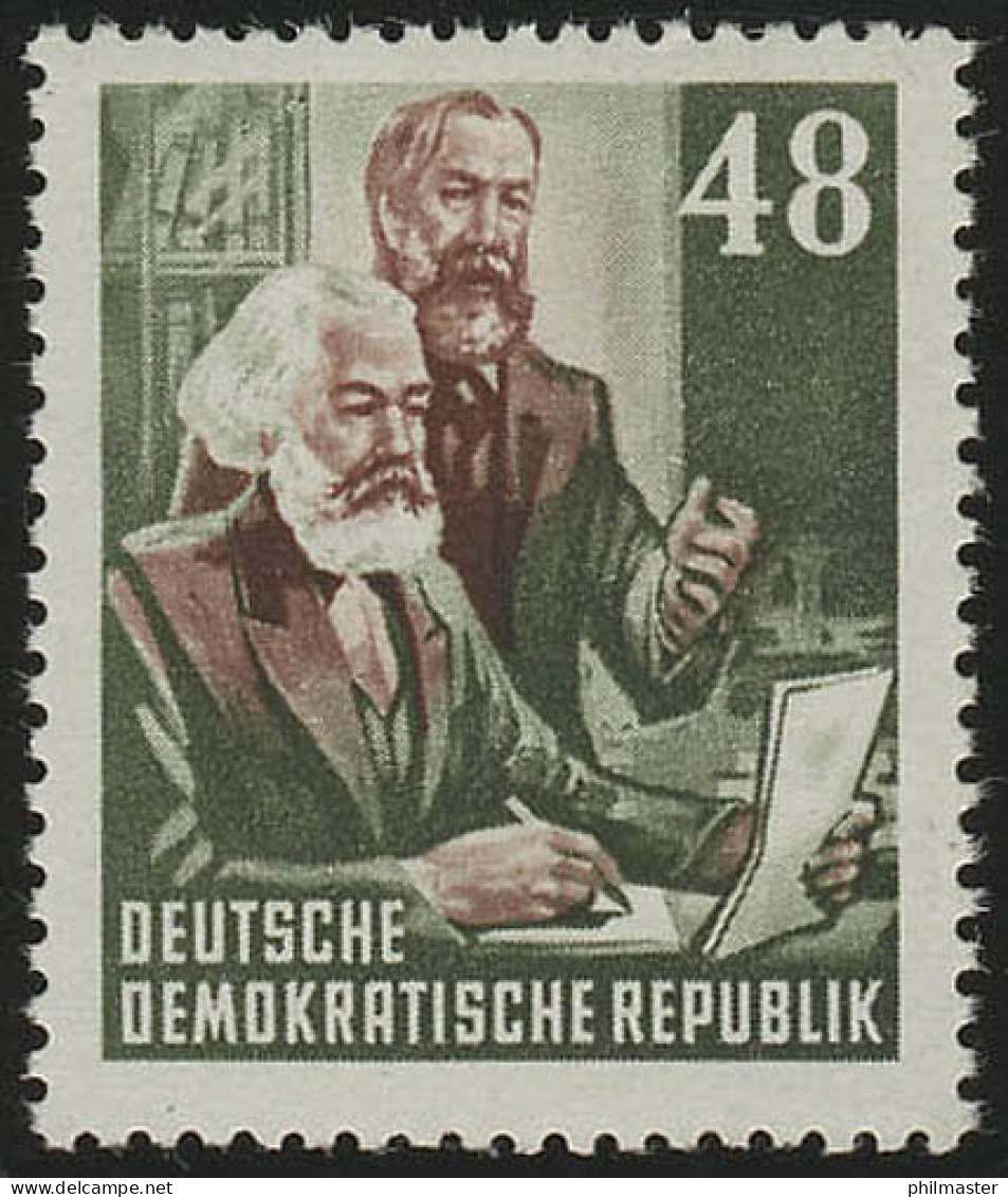 351 YI Karl Marx 48 Pf Wz.2 YI ** Postfrisch - Unused Stamps