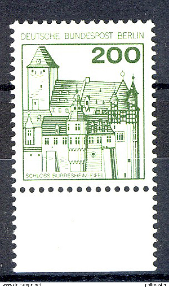 540 Burgen U.Schl. 200 Pf Unterrand ** Postfrisch - Ungebraucht