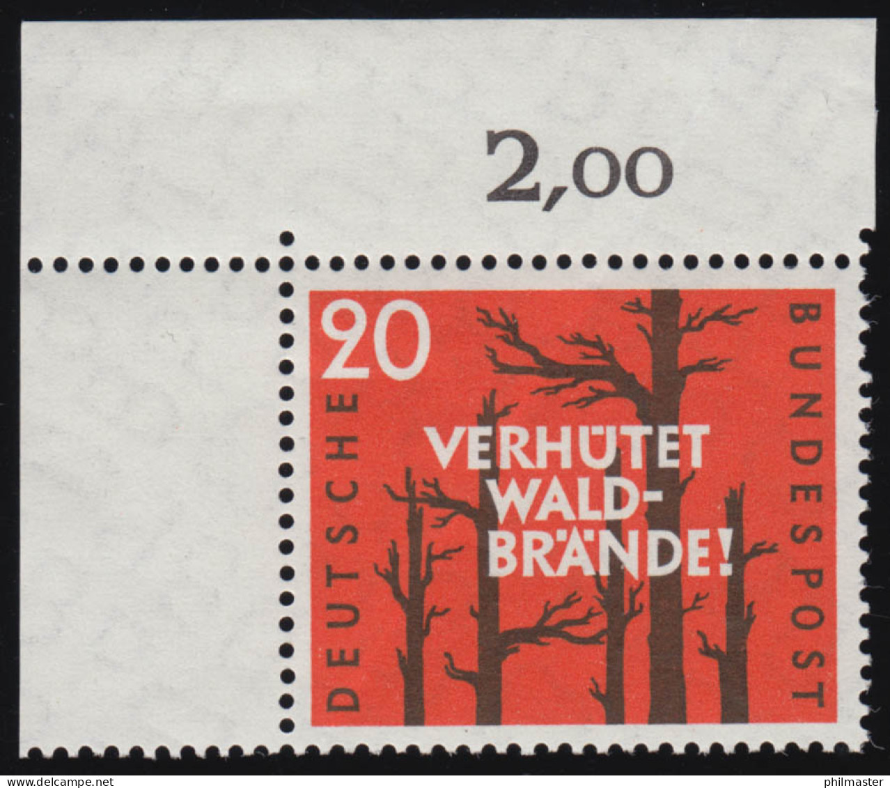 283 Waldbrandverhütung ** Ecke O.l. Dg-1 - Unused Stamps