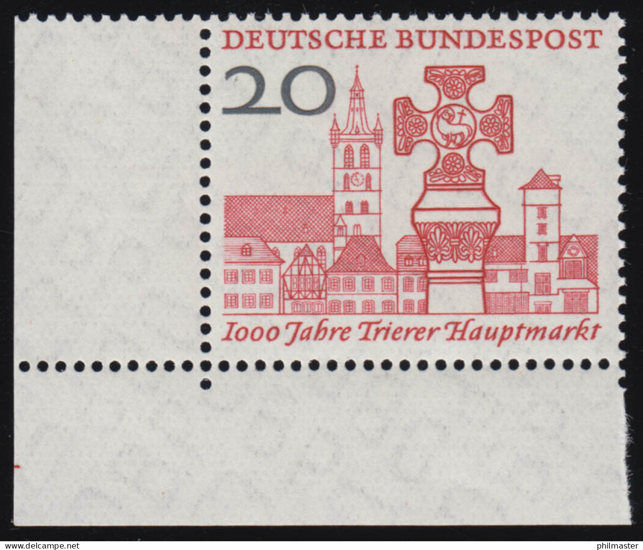 290 Trierer Hauptmarkt ** Ecke U.l. Dg-1+ - Unused Stamps