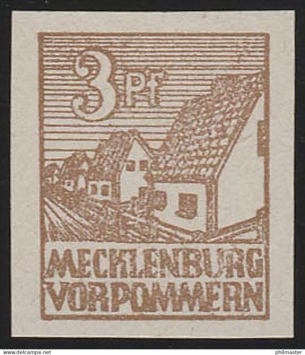 SBZ 29xa Freimarke 3 Pf, Geschnitten, **   - Mint