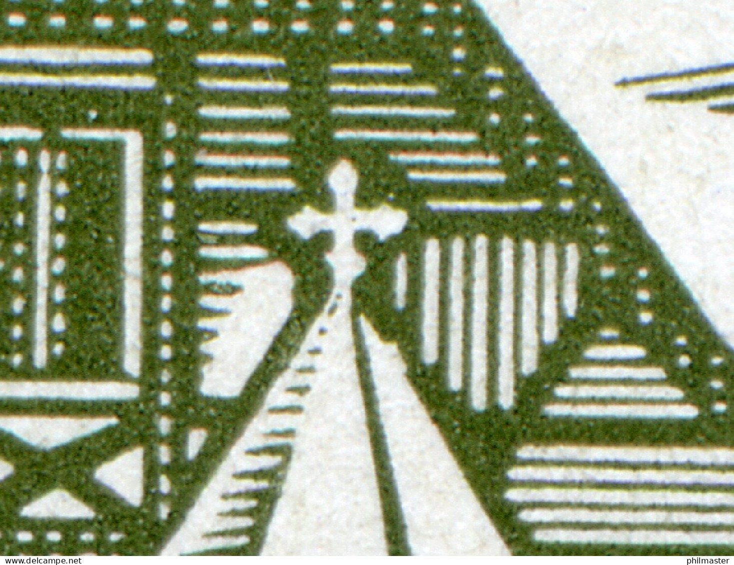 1234 Wartburg 20 Pf. Mit PLF Kerbe Oben Rechts In Dachspitze, Felder 16+21, ** - Abarten Und Kuriositäten