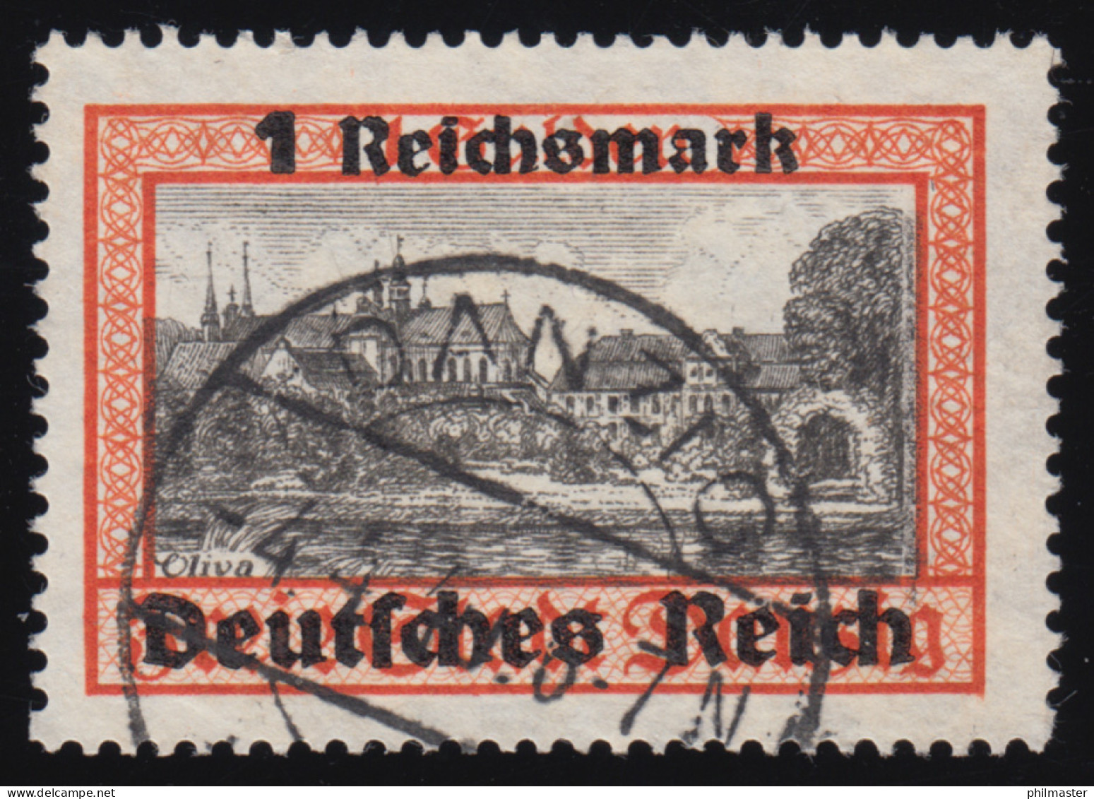 728 Danzig Mit Aufdruck 1 RM, O Gestempelt - Used Stamps