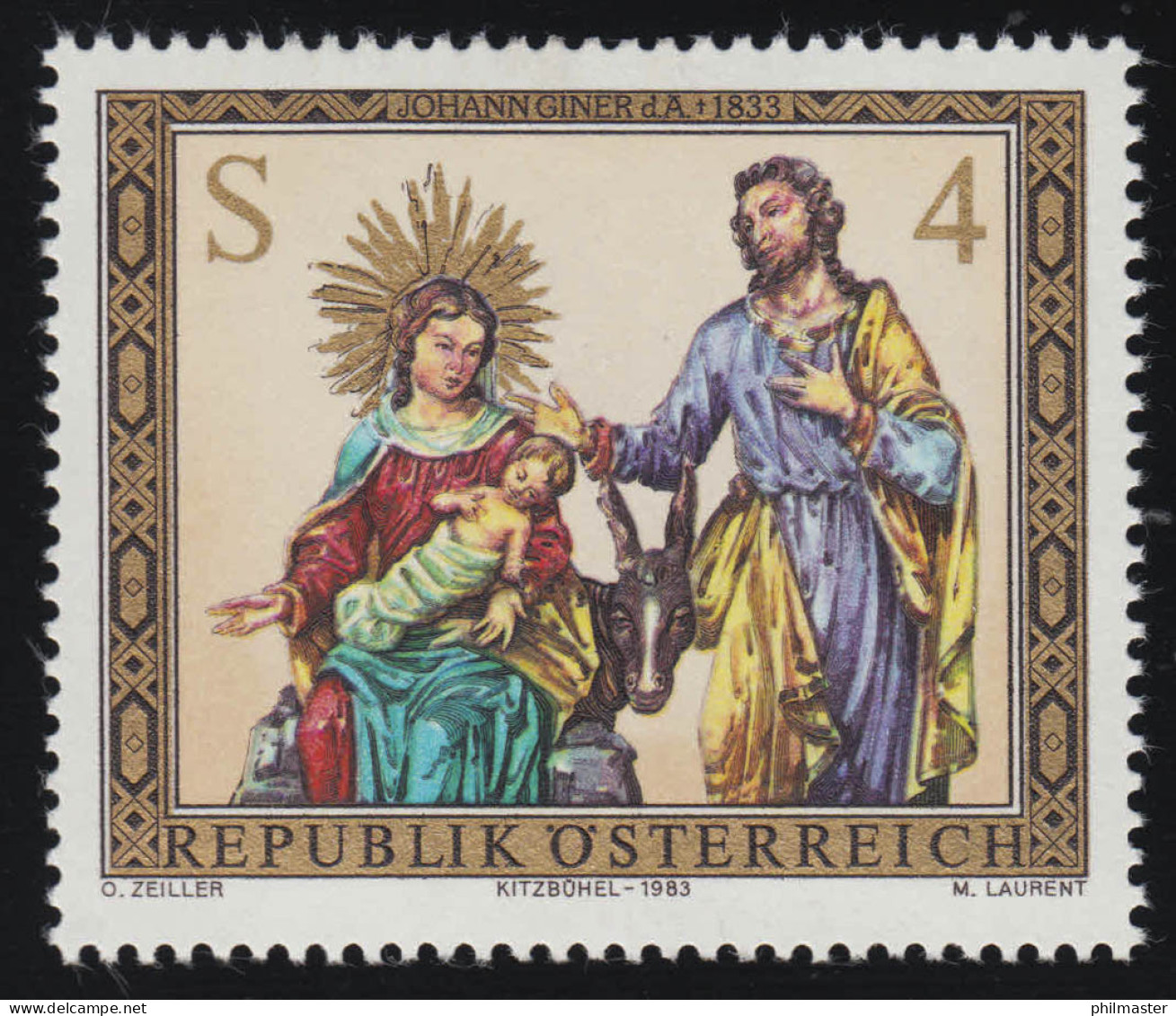 1759 Weihnachten, Weihnachtskrippe Pfarrkirche Kitzbühel, 4 S, Postfrisch ** - Neufs