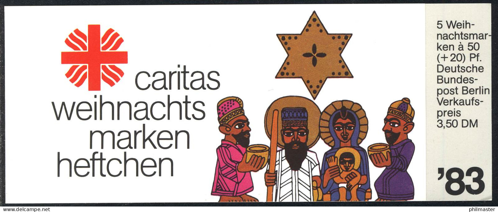 Caritas/Weihnachten 1983 Afrikanische Krippe 50 Pf, 5x707, ESSt Berlin - Markenheftchen
