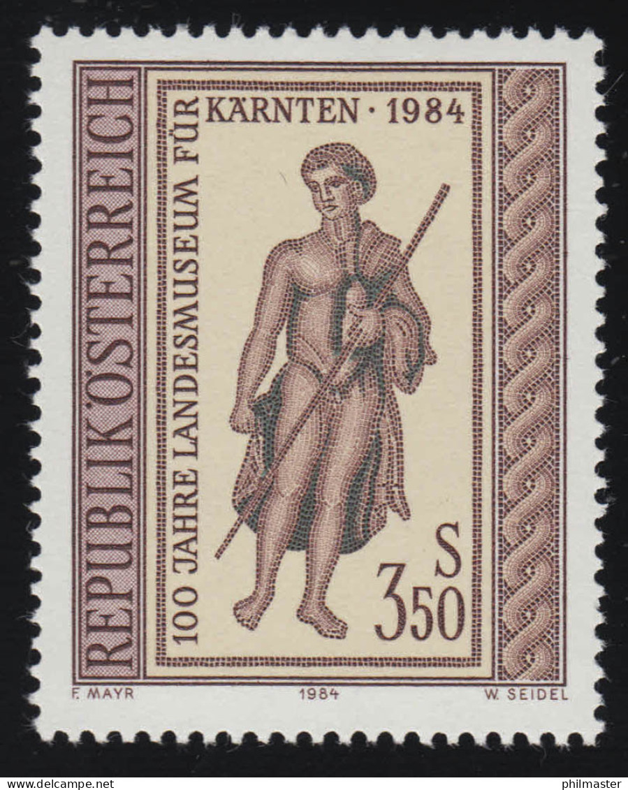 1778 100 Jahre Landesmuseum Kärnten, Dionysos Römisches Mosaik, 3.50 S ** - Unused Stamps