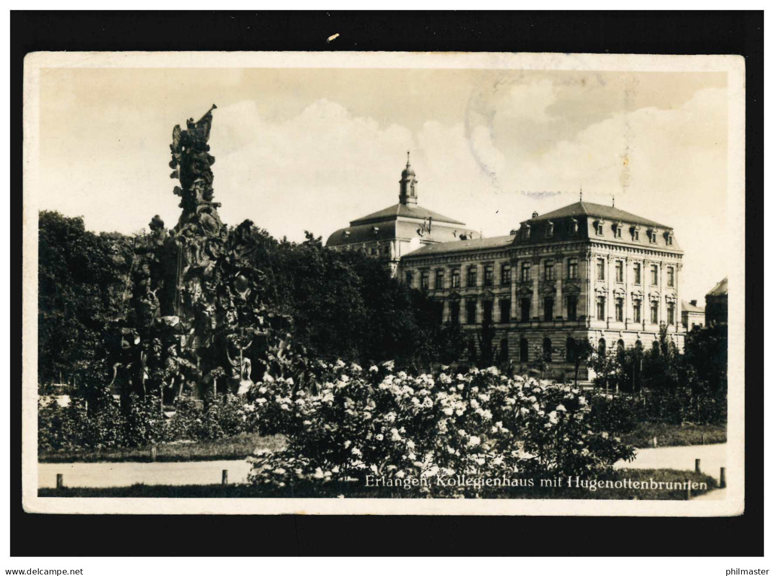 AK Erlangen Kollegienhaus Hugenottenbrunnen, München 3.11.1933 - Altri & Non Classificati