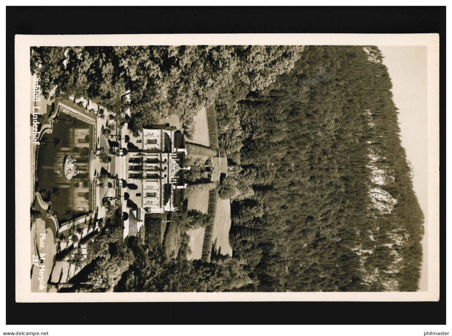 AK Schloss Linderhof Bayern, Königsschloss, Feldpost, Oberammergau 28.8.1918 - Autres & Non Classés