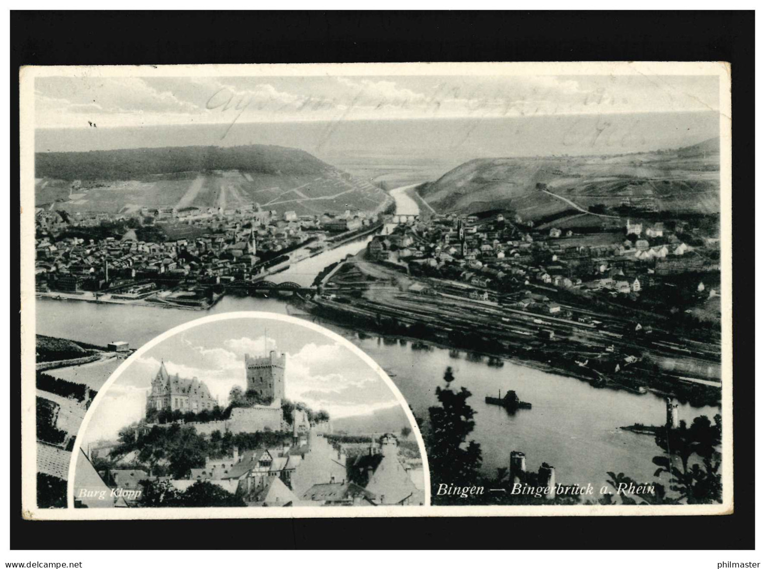 AK Bingen, Bingerbrück Am Rhein, Burg Klopp, Feldpost, Bingen (Rhein) 2.7.1940 - Andere & Zonder Classificatie