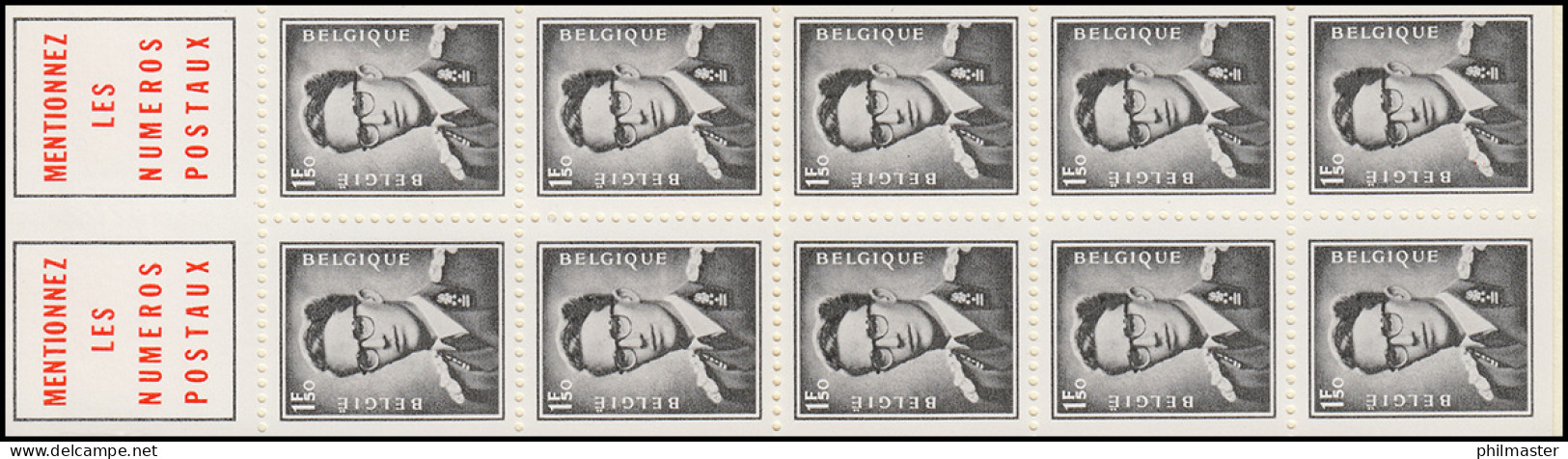 Belgien-Markenheftchen 1621x König Baudouin 1970, ** - Ohne Zuordnung