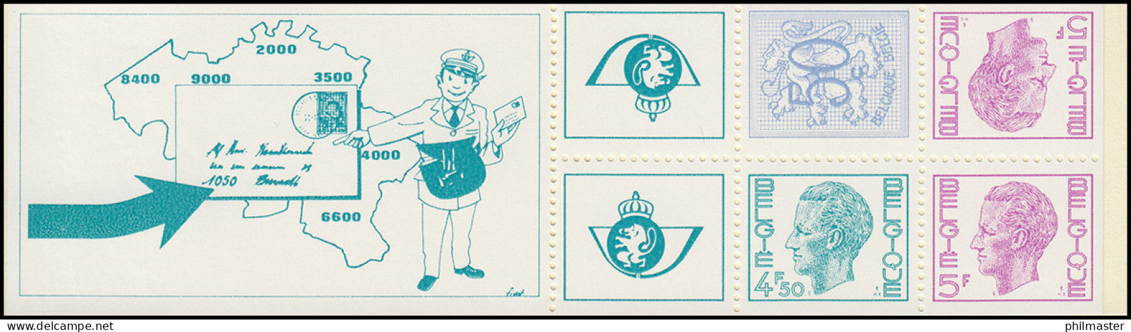 Belgien-Markenheftchen 26 Löwe Und König Baudouin 15 Franc 1975, ** - Ohne Zuordnung