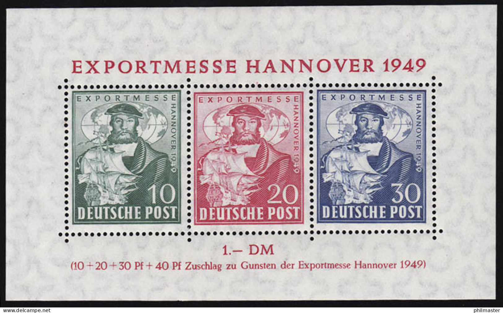 Block 1a Hannover Messe 1949, Postfrisch ** / MNH - Ungebraucht