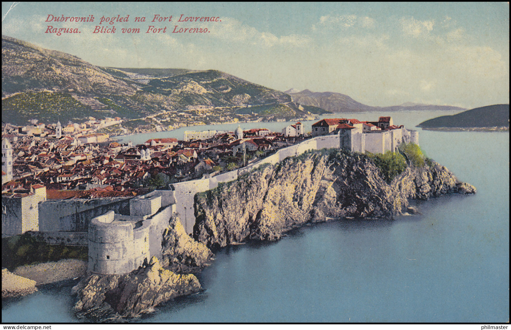 Feldpost Kriegsmarine-O SMS Ferdinand 21.11.14, AK Dubrovnik/Ragusa Fort Lorenzo - Other & Unclassified