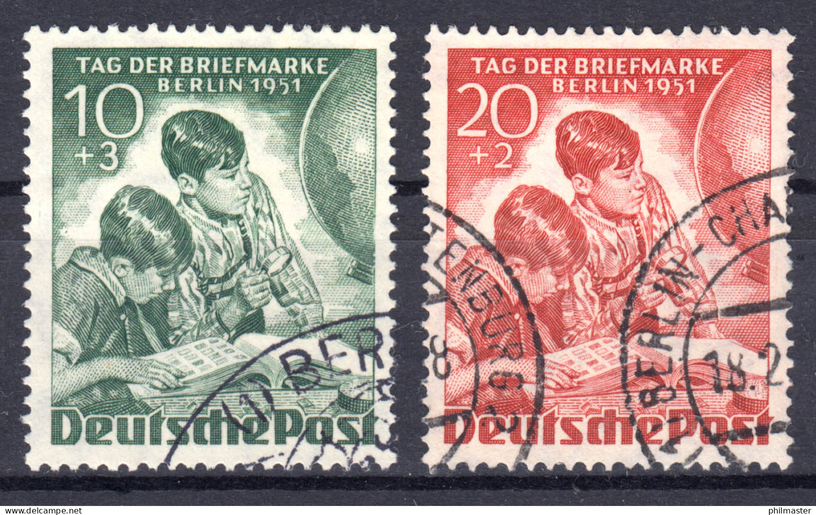 80-81 T.d.B. 1951 - Satz Mit Zeitgerechten, Sauberen Rundstempeln - Usati