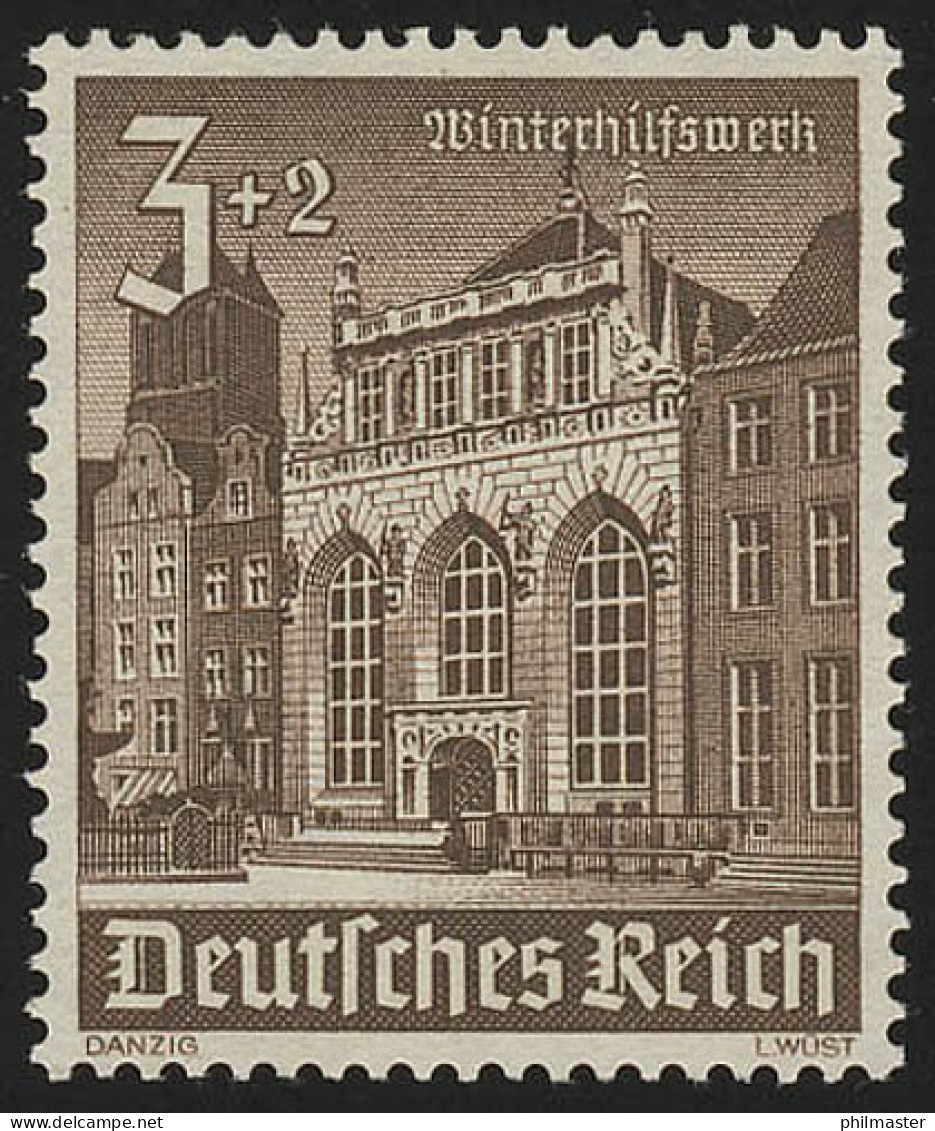 751 Winterhilfswerk Bauwerke 3+2 Pf ** - Unused Stamps
