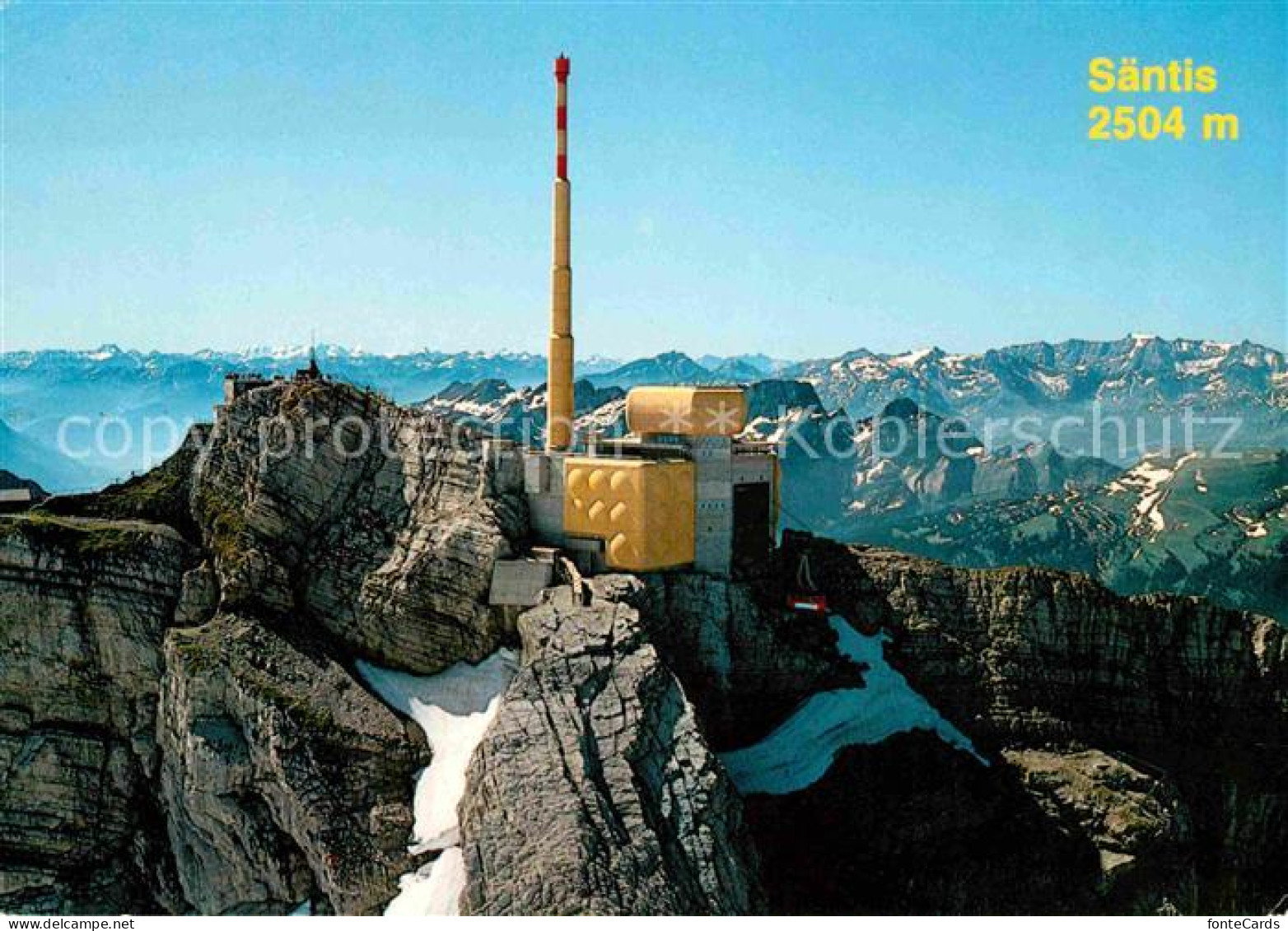 12690672 Saentis AR Mehrzwckbau PTT/SBU- Bergstation Fliegeraufnahme Saentis AR - Autres & Non Classés