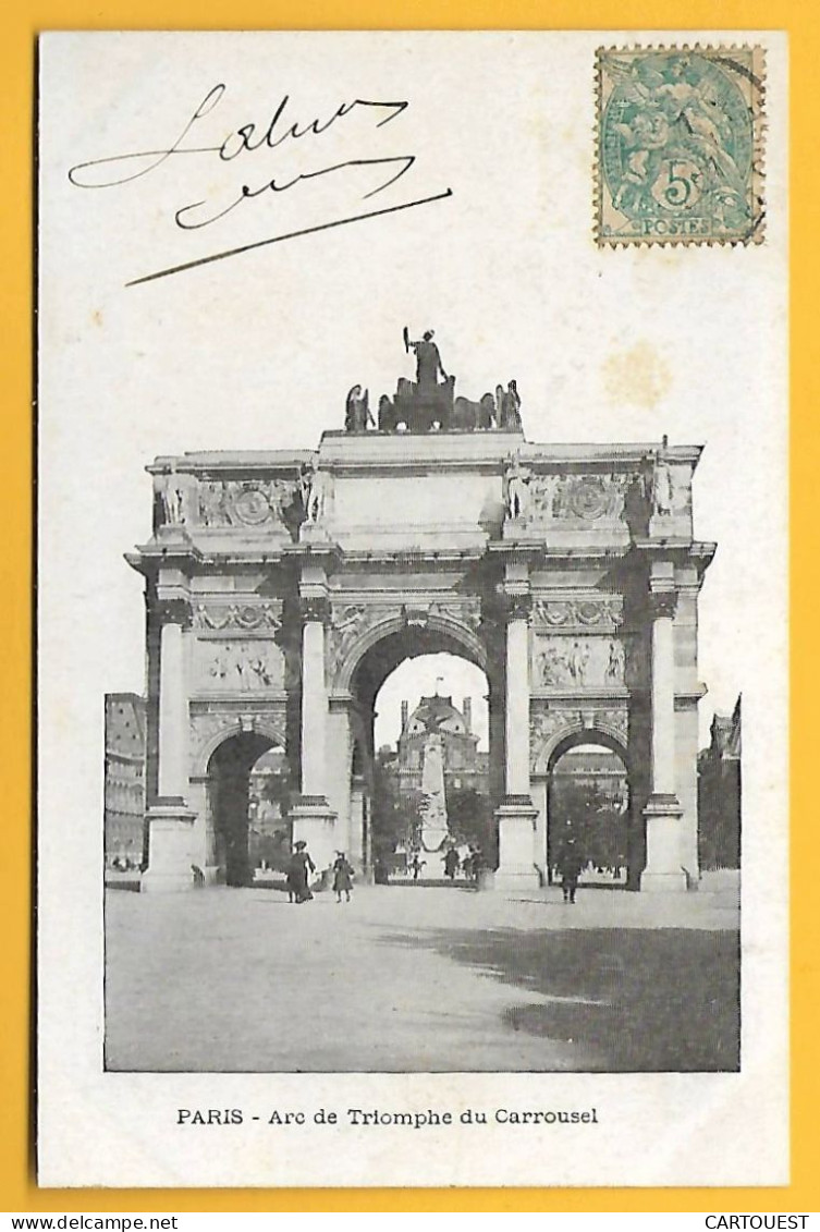 CPA PARIS ARC DE TRIOMPHE 1907 - Arc De Triomphe