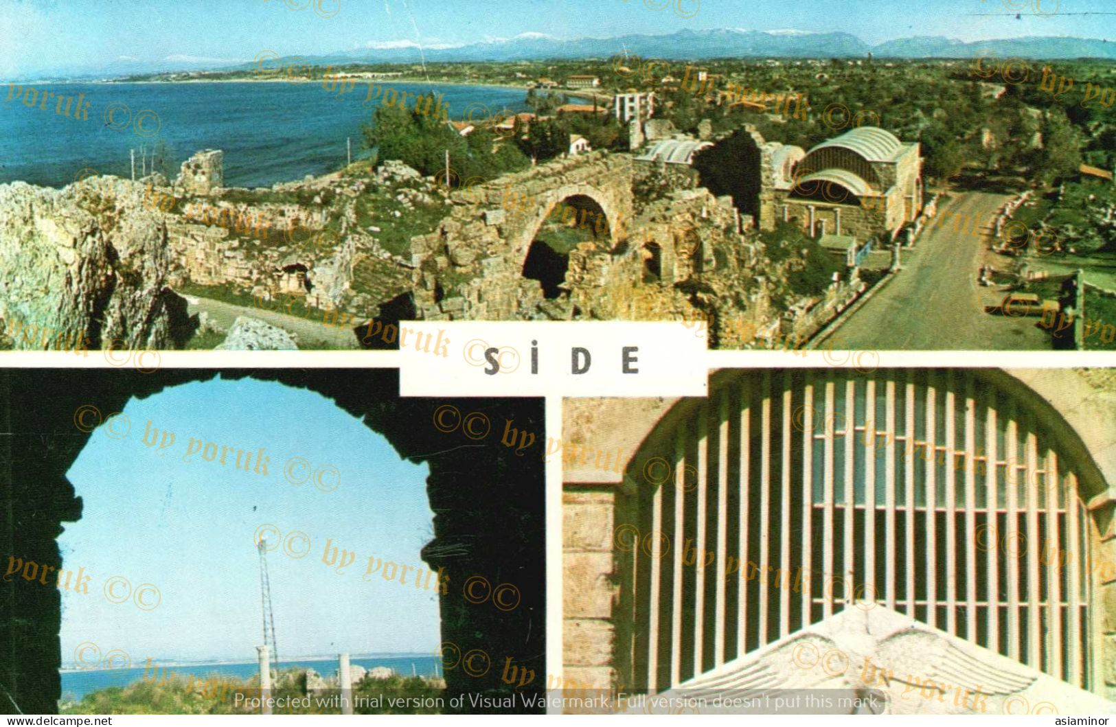 Postcard - 1970/80 - 10x15 Cm. | Turkey, Antalya, Side - Various Views * - Turkije