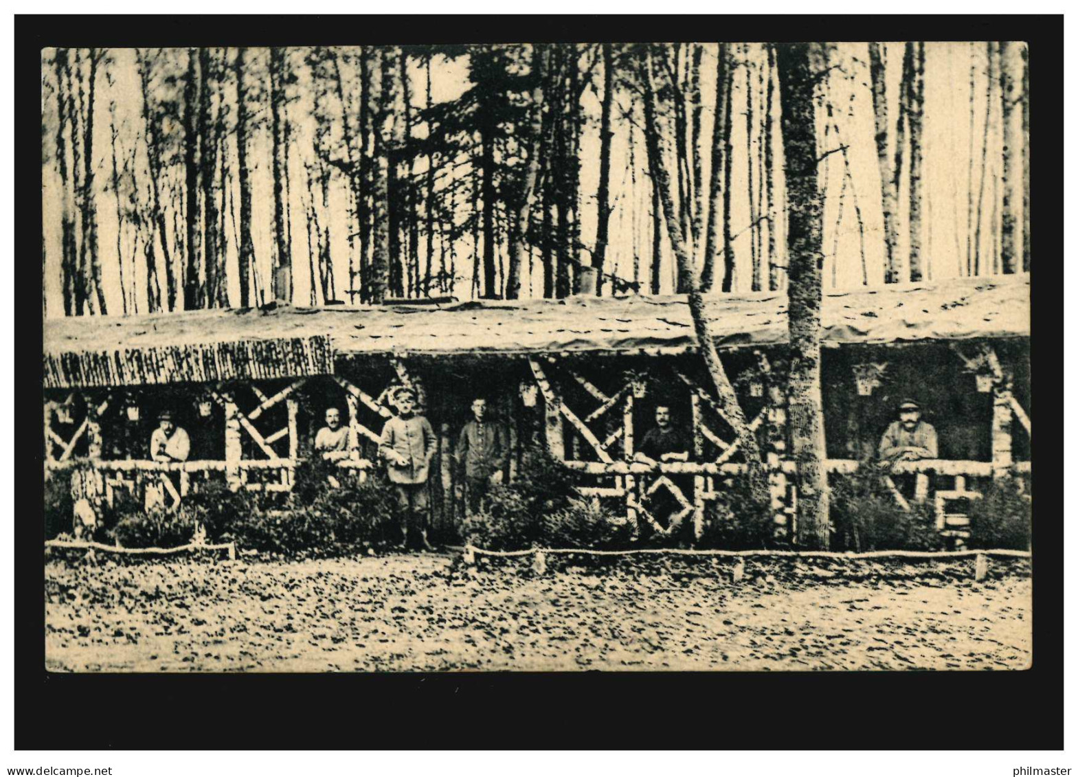 Krieg-AK Wald-Kolonie Unerer Feldgrauen Im Osten (Blockhaus), Feldpost 1917 - Other & Unclassified