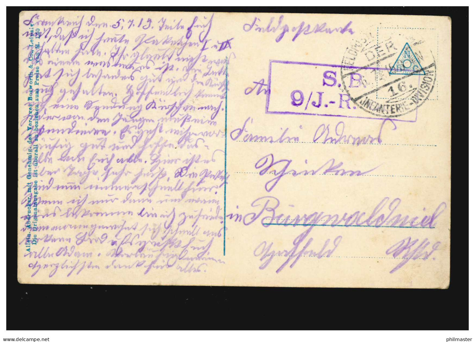 Foto-AK Stolzenfels Am Rhein: Der Angriff, Feldpost 6.7.1915 S.B. 9/J.R.68 - Other & Unclassified