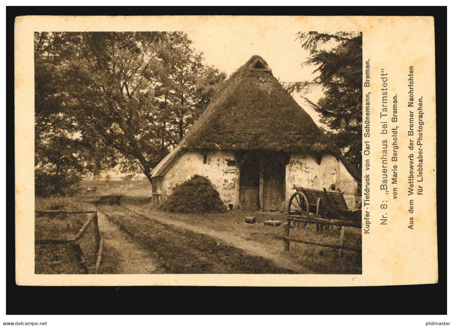 Foto-AK Marie Bergholdt: Bauernhaus Bei Tarmstedt, Ungebraucht , Um 1930 - Other & Unclassified