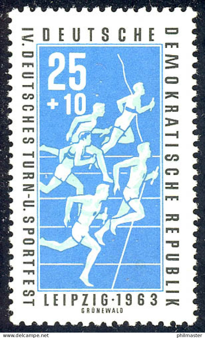 965 Turn-/Sportfest Leipzig Staffellauf 25+10 Pf ** - Unused Stamps