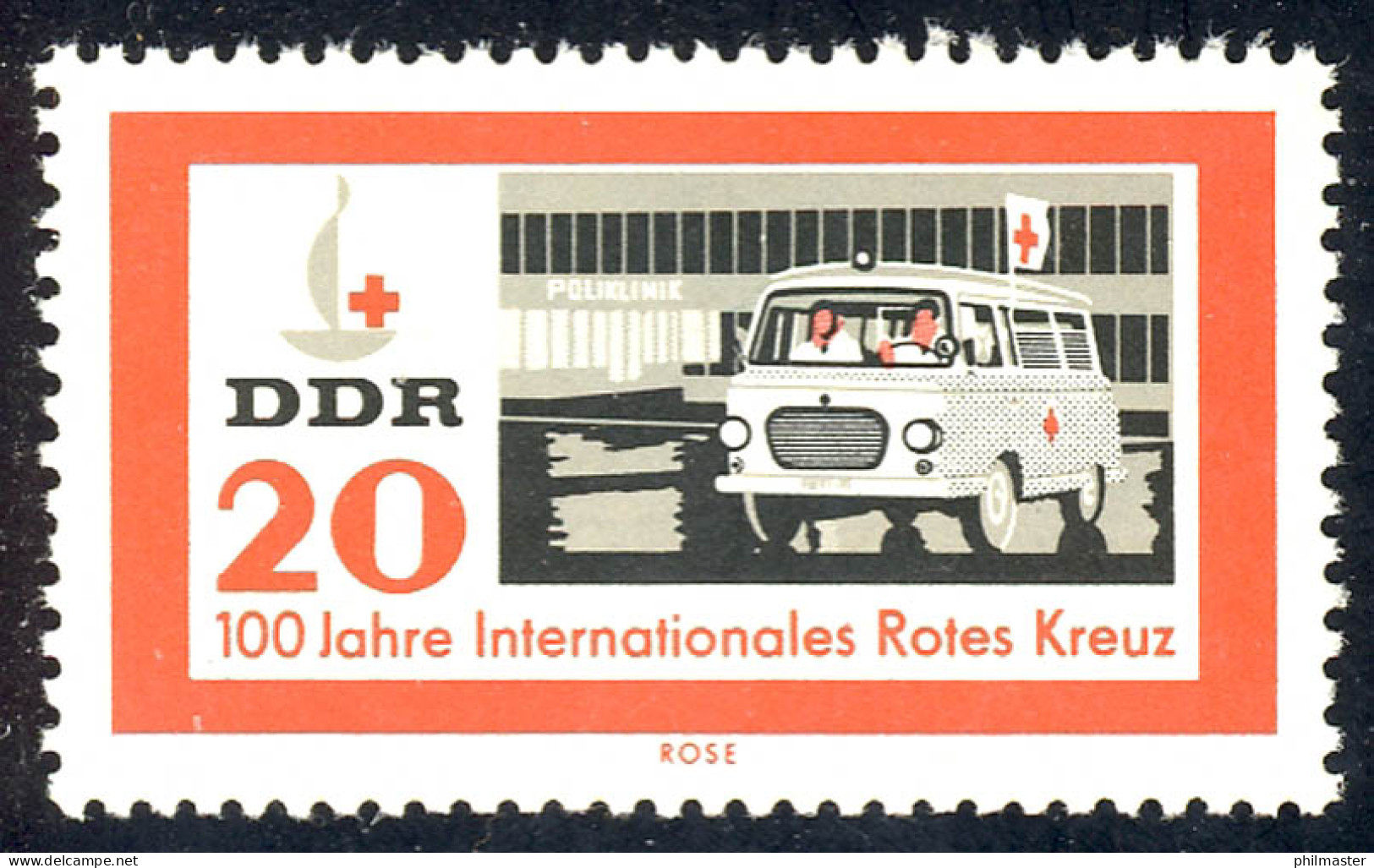 957 Intern. Rotes Kreuz 20 Pf ** - Nuovi