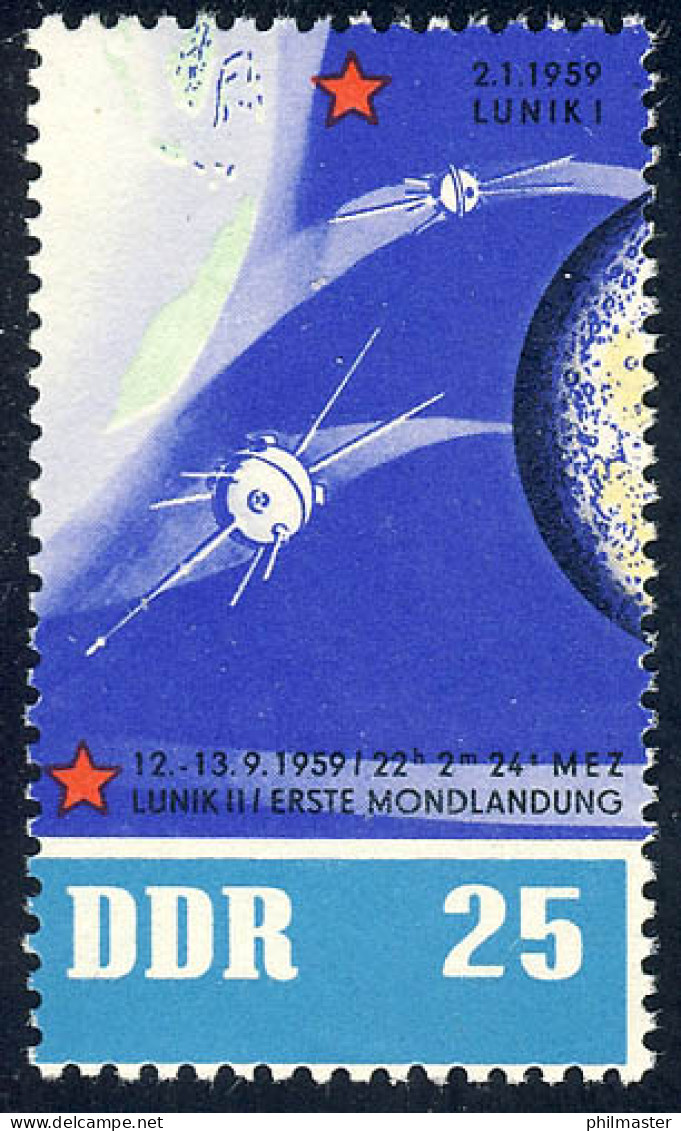 930 Sowj. Weltraumflüge Lunik 25 Pf ** - Unused Stamps