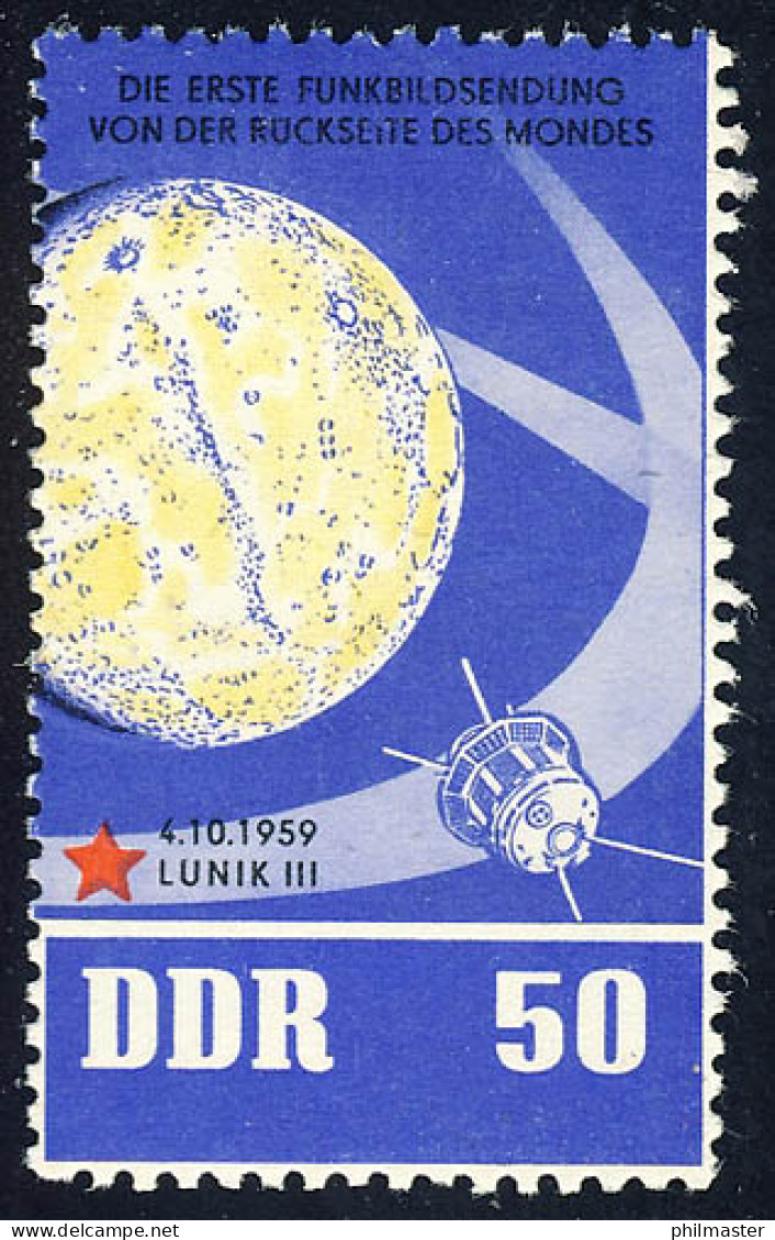 933 Sowjetische Weltraumflüge Lunik 3, 50 Pf ** - Neufs