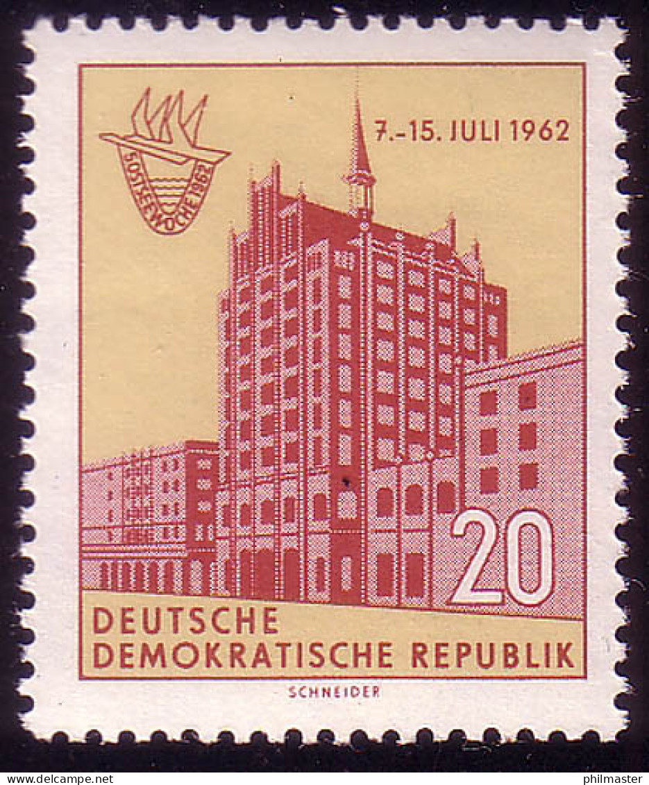 899 Ostseewoche Rostock Hochhaus 20 Pf ** - Nuovi