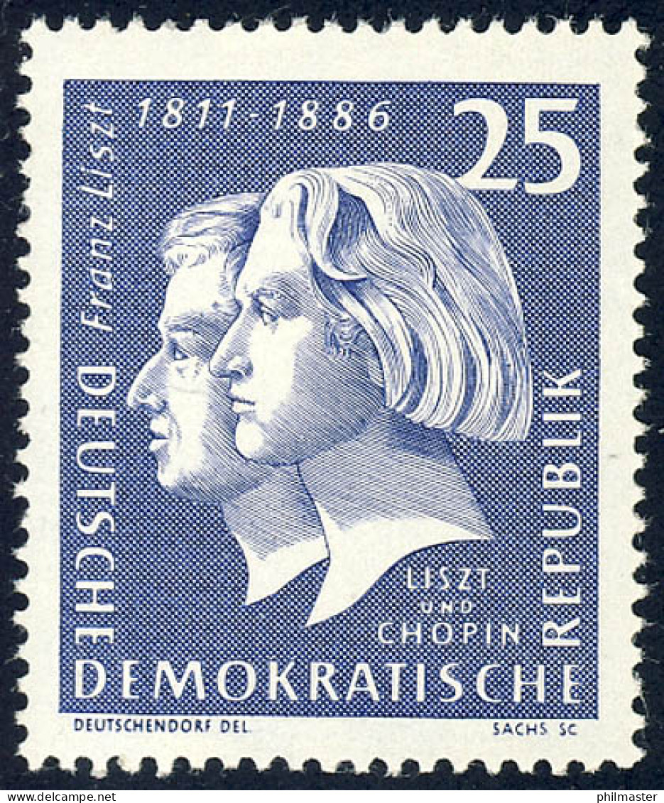860 Franz Liszt 25 Pf ** - Unused Stamps
