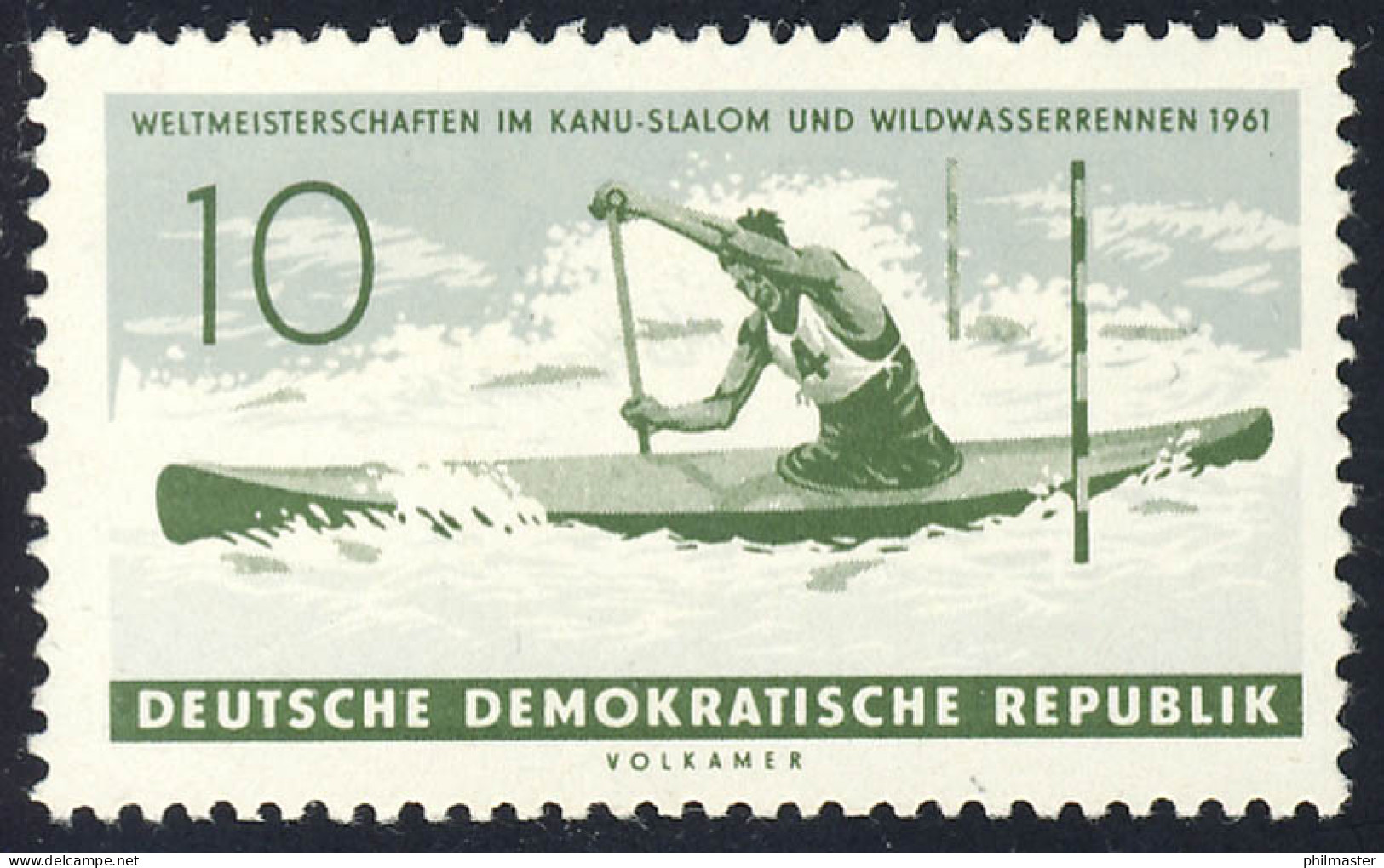 839 Kanu-WM Kanadier-Einer 10 Pf ** - Neufs