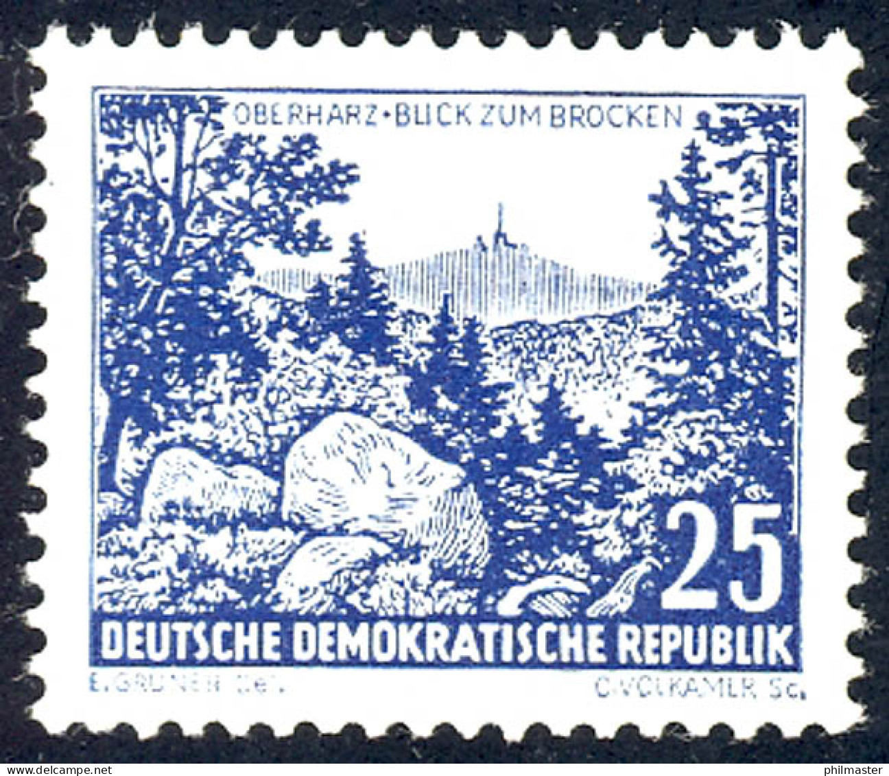 816 Landschaften/Bauten Oberharz 25 Pf ** - Neufs