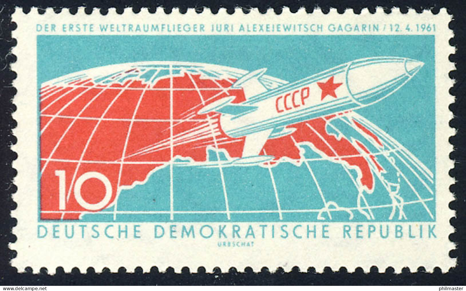 822 Weltraumflug 10 Pf ** - Unused Stamps