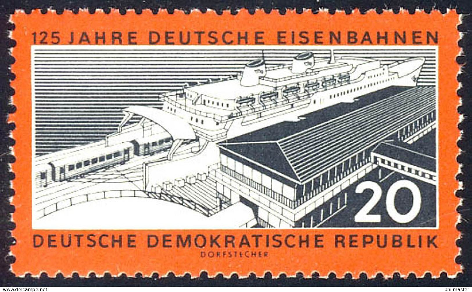 805A Deutsche Eisenbahnen 20 Pf, Gezähnt, ** - Unused Stamps