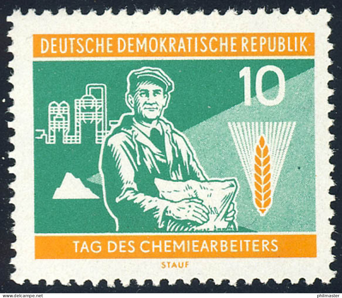 801 Chemiearbeiter 10 Pf ** - Unused Stamps