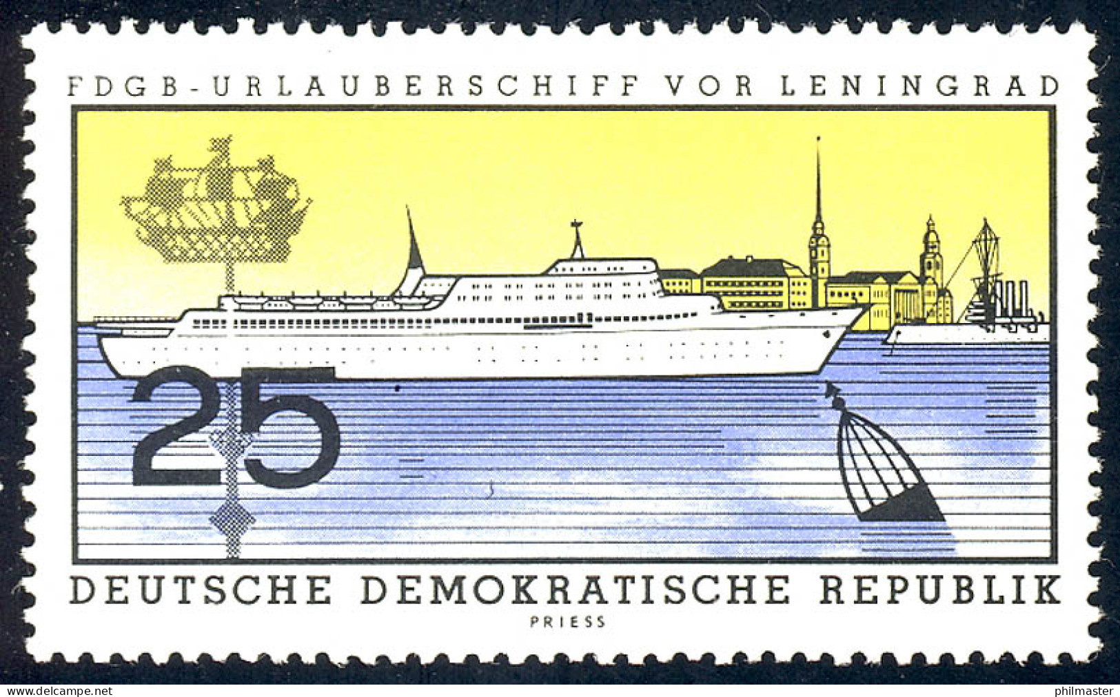771 MS Fritz Heckert 25 Pf ** - Unused Stamps